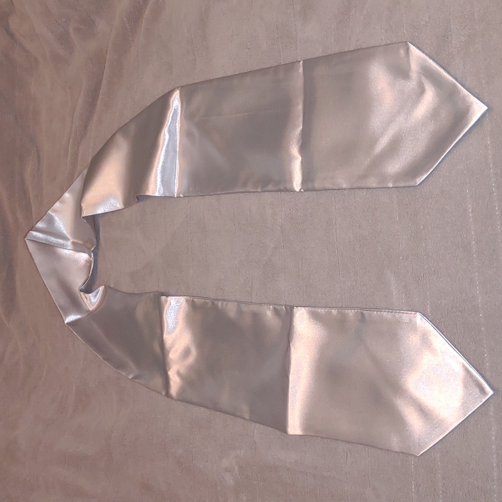 Silver Sash Honors Ribbon Graduation Gown banner high school college NEW!